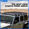 imageTyger Auto Platform Style Roof Rack Compatible with 20182026 Jeep Wrangler JLU 4 Doors Not for JKU  for Models with Hard Top  Cargo Storage Carrier  Paintable Accent Inserts  TGRR1J33558