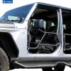 imageTyger Auto TGDR2J62868 Tubular Doors Compatible with 20182025 Jeep Wrangler JL 2Doors Not JK  Textured Black  Mirror Mount  Front Doors Only
