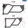imageTyger Auto TGDR4J62288 Tubular Doors Compatible with 20072018 Jeep Wrangler JK NOT JL 4Doors  Textured Black  Mirror Mount  Front ampamp Rear Door Set
