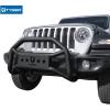 imageTyger Auto TGGD6J60468 Front Bumper Guard Compatible with 20182026 Jeep Wrangler JL Not fit 2124 V8 Engine 20202026 Jeep Gladiator Not fit Mojave  Textured Black  Light Mount  Bull Bar