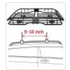 imageTyger Auto TGRK1B942B Heavy Duty Roof Mounted Cargo Basket Rack  L575 x W42 x H6  Roof Top Luggage Carrier  with Wind Fairing BlackL47 x W37 x H6