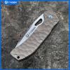 imageTyger K4 EDC Folding Pocket Knife  Stonewashed AUS8 Steel Blade  Tan G10 Handle  TGKF7A2227Tan