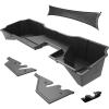 imageTyger Auto Underseat Storage Box Compatible with 20072013 Chevy Silverado GMC Sierra 1500 20072014 2500 3500HD Crew Cab Black Rear Under Seat Storage Organizer Cargo Box  TGCB5C23581419 SilveradoSierra Double Cab