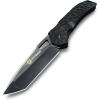 imageTyger K4 EDC Folding Pocket Knife  Stonewashed AUS8 Steel Blade with Black Titanium Ion Carbide Coating  Black G10 Handle  TGKF7A2858