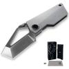 imageTyger K7 EDC Folding Pocket Knife  Satin Finish Ultra Premium M390 Steel Blade  Titanium Alloy Handle  TGKF9M3577M390 Blade  Titanium Handle