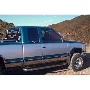 imageMade in USA Compatible with 19881998 ChevyGMC CK Pickup Extended Cab Short Bed WO Fender Flare Rocker Panel Chrome Stainless Steel Body Side Moulding Molding Trim Cover 625quot 10PC