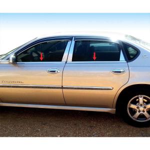imageMade in USA Compatible with 20002005 Chevy Impala 4PC Stainless Steel Chrome Window Sill Trim Overlay