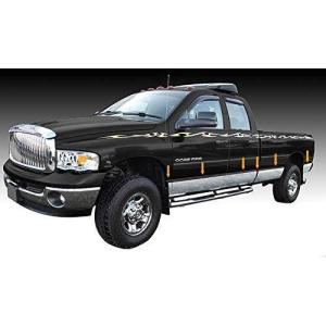 imageMade in USA Compatible with 20022008 Dodge Ram Quad Cab Long Bed Rocker Panel Chrome Stainless Steel Body Side Moulding Molding Trim Cover 8quot Wide 12PC