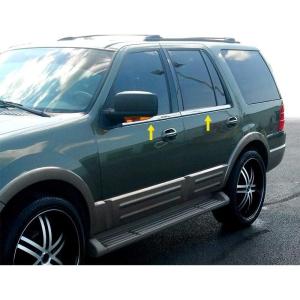 imageMade in USA Compatible with 20032015 Ford Expedition WKeypad 4PC Stainless Steel Chrome Window Sill Trim Overlay