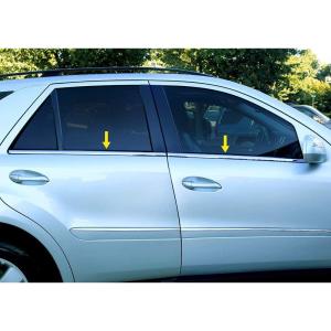 imageMade in USA Compatible with 20062011 Mercedes Benz ML320 ML350 ML430 4pcs Stainless Steel Window Sill Overlay