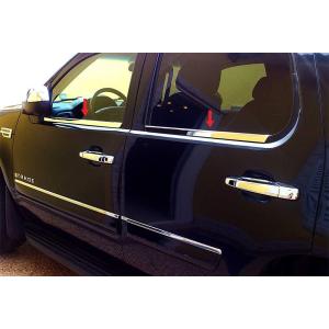imageMade in USA Compatible with 20072014 Chevy Tahoe 4PC Stainless Steel Chrome Window Sill Trim Overlay