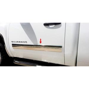 imageMade in USA Compatible with 20092013 Chevy Silverado Regular Cab Body Side Molding Full 425quot Wide 4PC Overlay