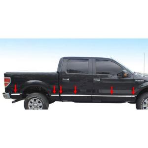 imageMade in USA Compatible with 20092014 Ford F150 Crew cab 55 Short Bed with Fender Flare 15quot Wide 12PC Generic Body Side Molding Trim