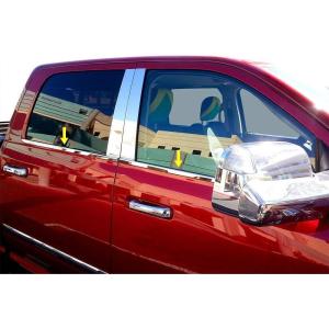 imageMade in USA Compatible with 20092018 Dodge Ram CrewMega Cab 4PC Window Sill Trim 12 2013 2014 2015 2016