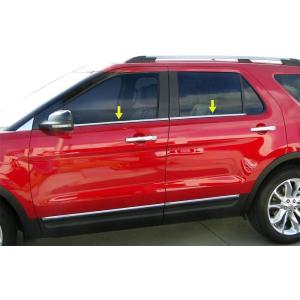 imageMade in USA Compatible with 20112019 Ford Explorer 4PC Stainless Steel Chrome Window Sill Overlay