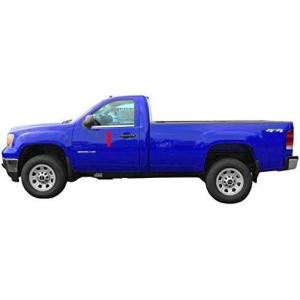 imageMade in USA Compatible with 20142018 ChevyGMC SilveradoSierra Regular Cab 2PC Stainless Steel Chrome Window Sill Trim Overlay