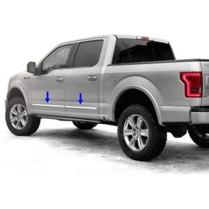 imageMade in USA Compatible with 20152018 Ford F150 Crew Cab 65 Bed Below Body Line 15 Wide 4PC Generic Body Side Molding Trim