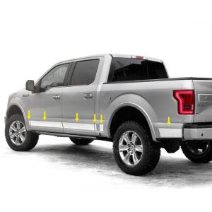 imageMade in USA Compatible with 20152018 Ford F150 Crew Cab 65 Bed Below Body Line Rocker Panel Trim 4 34 Wide 12PC