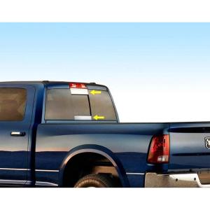 imageMade in USA Compatible with Dodge Chrome Stainless Steel Trim 20092018 Ram Rear Slider Window 2PC