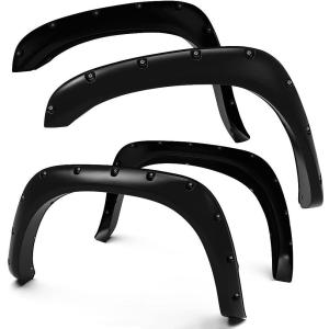 imageTyger Auto Fender Flare Compatible with 20022008 Dodge Ram 1500 20032009 2500 3500 Not Fit 0609 8ft Bed Models FineTextured Black Paintable BoltRiveted Style 4pc  TGFF8D4078