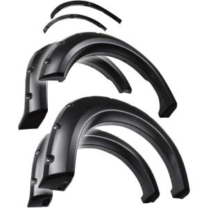 imageTyger Auto Fender Flare Compatible with 20092014 Ford F150 Exclude Raptor Fleetside Smooth Textured Black Paintable BoltRiveted Style 4pc  TGFF8F4028