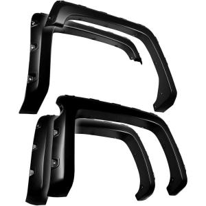 imageTyger Auto Fender Flare Compatible with 20142018 Chevy Silverado 1500 58 Bed Smooth Textured Black Paintable BoltRiveted Style 4pc  TGFF8C4118