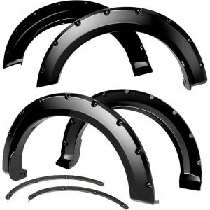 imageTyger Auto Fender Flare Compatible with 20212023 Ford F150 Textured Black Paintable Black Paintable Factory Style 4pc  TGFF6F5008BoltRiveted Style