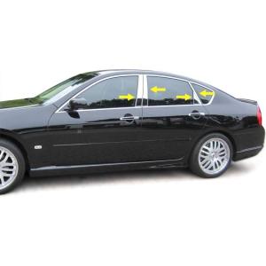 imageTyger Auto Made in USA Compatible with 20052010 Infiniti M Series with Diagonal ampamp Triangle Piece Stainless Steel Chrome Pillar Post Trim 8PC