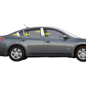 imageTyger Auto Made in USA Compatible with 20072012 Nissan Altima 4Door Stainless Steel Chrome Pillar Post Trim 8PC