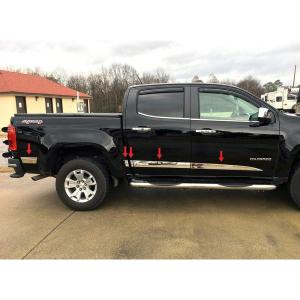 imageTyger Auto Made in USA Compatible with 20152018 Chevy Colorado Crew Cab Short Bed Body Side Molding Trim 10PC