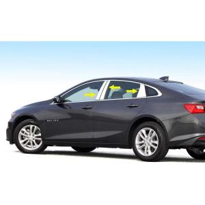 imageTyger Auto Made in USA Compatible with 20162018 Chevy Malibu Stainless Steel Chrome Pillar Post Trim 6PC