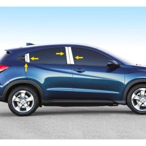 imageTyger Auto Made in USA Compatible with 20162018 Honda HRV with Door Handle 8PC Stainless Steel Chrome Pillar Post Trim