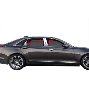 imageTyger Auto Made in USA Compatible with 20162019 Cadillac CT6 Stainless Steel Chrome License Plate Backdrop 1PCPillar Post Trim 6PC