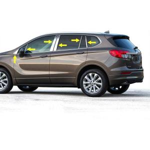 imageTyger Auto Made in USA Compatible with 20172018 Buick Envision Chrome Stainless Steel Pillar Post 12PC Set