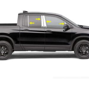 imageTyger Auto Made in USA Compatible with 20172018 Honda Ridgeline Chrome Stainless Steel Pillar Post 8PC Set