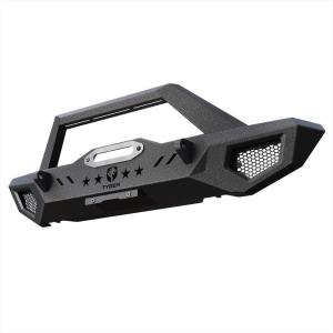 imageTyger Auto TGBP6J85368 Front Bumper Kit with Winch Plate DRing Mount Compatible with 19872006 Jeep Wrangler TJYJ  Textured Black  Rock Crawler