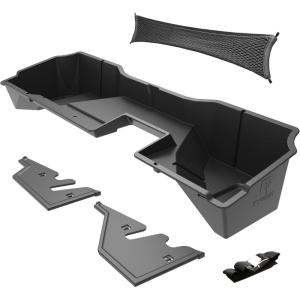 imageTyger Auto Underseat Storage Box Compatible with 20072013 Chevy Silverado GMC Sierra 1500 20072014 2500 3500HD Crew Cab Black Rear Under Seat Storage Organizer Cargo Box  TGCB5C23581419 SilveradoSierra Double Cab