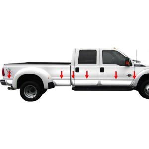imageMade in USA Compatible with 20112016 Ford F250350 Superduty Crew Cab Rocker Panel Duelie Full Length 6 12PC