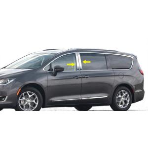 imageMade in USA Compatible with 20172019 Chrysler Pacifica 4PC Chrome Stainless Steel Pillar Post