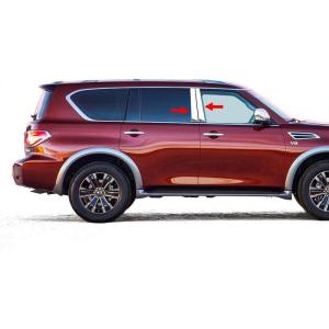 imageMade in USA Compatible with 20172024 Nissan Armada 4PC Chrome Stainless Steel Pillar Post