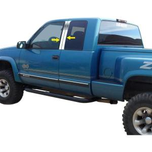 imageTyger Auto Made in USA Compatible with 19881998 Chevy SilveradoSierra Pickup Ext Cab 4PC Stainless Pillar Post
