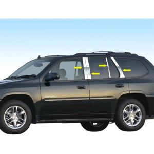 imageTyger Auto Made in USA Compatible with 20022009 GMC Envoy Regular Model Not for XL 8PC Stainless Steel Chrome Pillar Post Trim