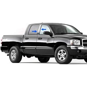 imageTyger Auto Made in USA Compatible with 20052011 Dodge Dakota CrewQuad Cab Stainless Steel Chrome Pillar Post Trim 4PC