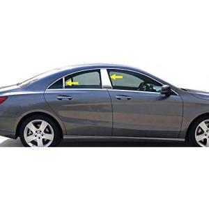 imageTyger Auto Made in USA Compatible with 20142016 MercedesBenz CLA Series 4PC Stainless Steel Pillar Post
