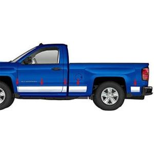 imageTyger Auto Made in USA Compatible with 20142018 Chevy Silverado Regular Cab 68 Bed Rocker Panel Trim 8 Wide 10PC