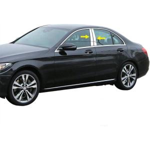 imageTyger Auto Made in USA Compatible with 20152018 MercedesBenz CClass 4PC Stainless Steel Pillar Post