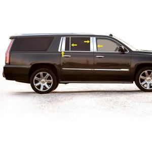 imageTyger Auto Made in USA Compatible with 20152020 Cadillac Escalade ESV Longer Version 10PC Stainless Steel Chrome Pillar Post TrimPillar Post Trim 8PC