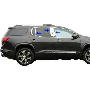 imageTyger Auto Made in USA Compatible with 20172020 GMC Acadia Chrome Stainless Steel Pillar Post 6PC Set