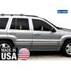 imageMade in USA Compatible with 19992004 Jeep Grand Cherokee 4PC Stainless Steel Chrome Window Sill Trim Overlay