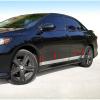 imageMade in USA Compatible with 20072013 Toyota Corolla 4Door Between Wheel 3 14 Wide 8PC Rocker Panel Trim